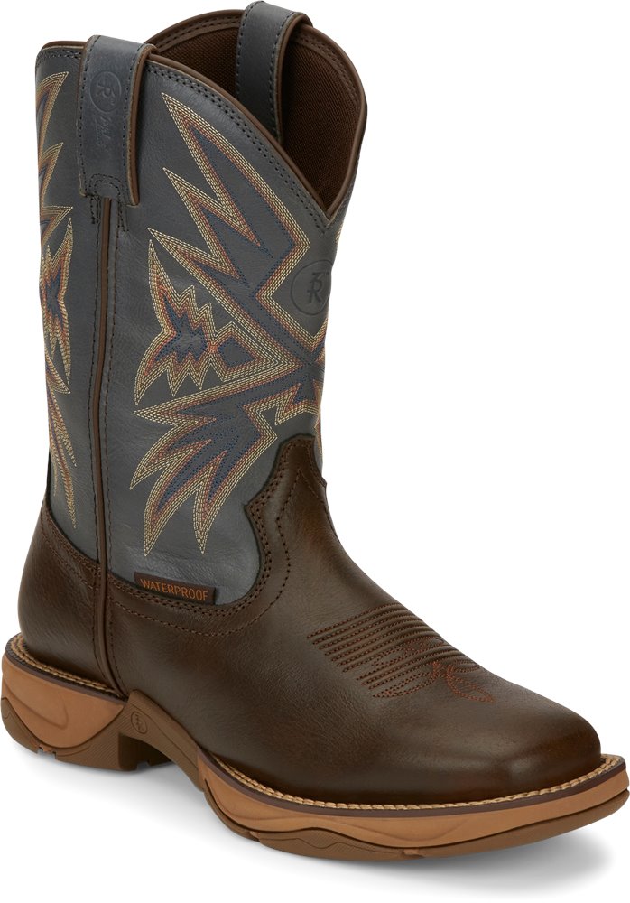 JUSTIN BRANDS BOOTS 3R BARTLETT SHADOW GREY WATERPROOF WORKBOOT