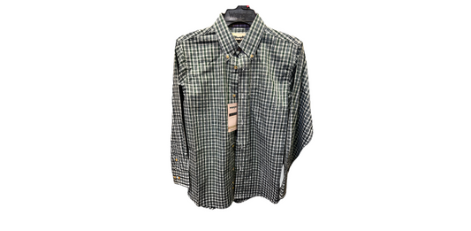 BOYS GREEN CHECK RIATA LONG SLEEVE SHIRT