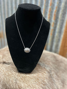 KC 16.5" GENUINE SILVER NECKLACE