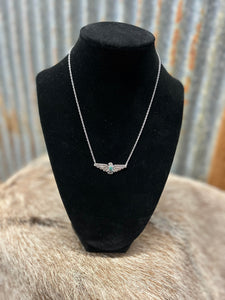 16.5" GENUINE TURQ & SILVER THUNDERBIRD NECKLACE