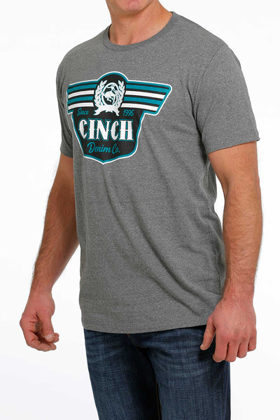 MENS HEATHER GREY CINCH TEE SHIRT