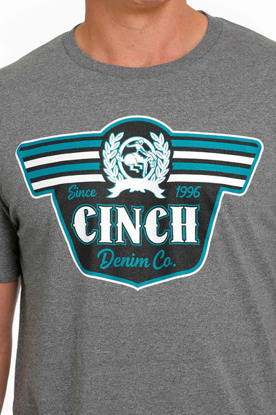 MENS HEATHER GREY CINCH TEE SHIRT