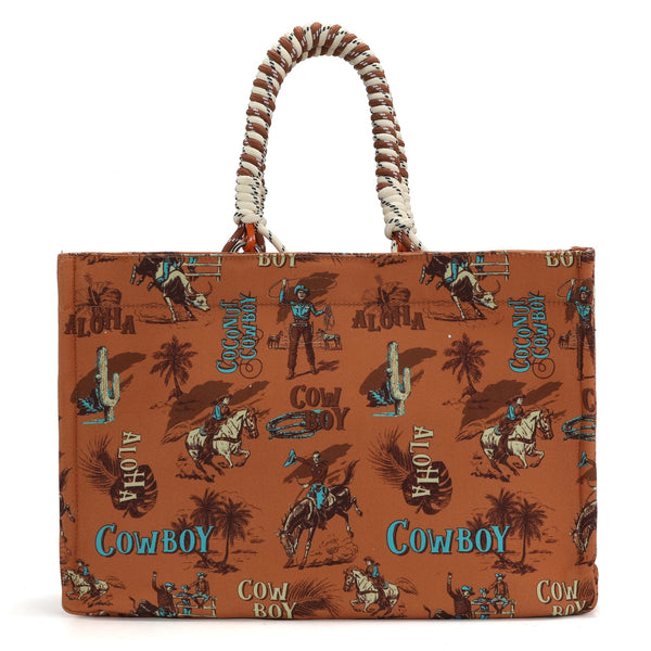 RUST COCONUT COWBOY TOTE BAG