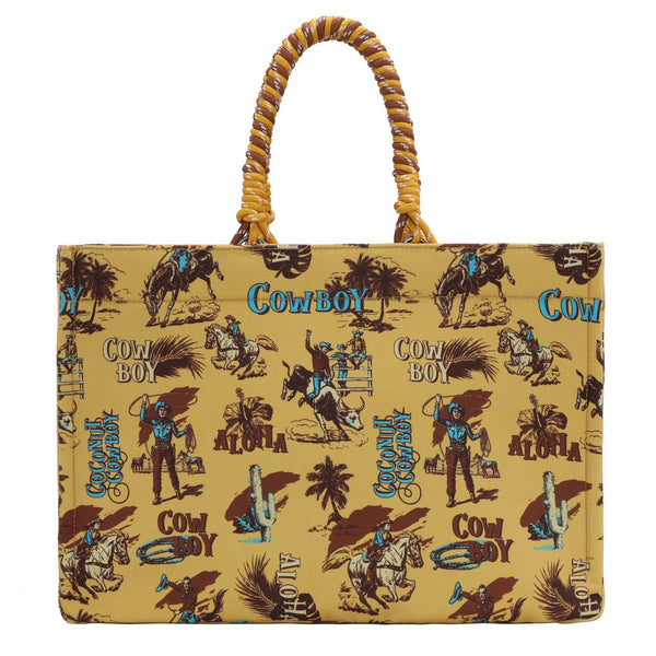 MUSTARD COCONUT COWBOY TOTE BAG