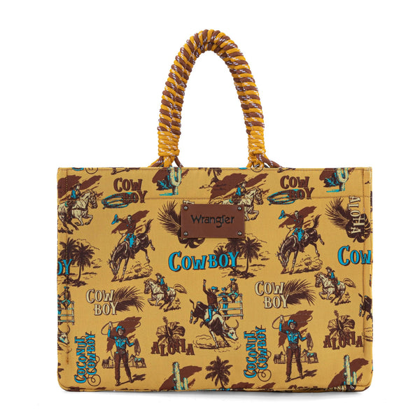 MUSTARD COCONUT COWBOY TOTE BAG