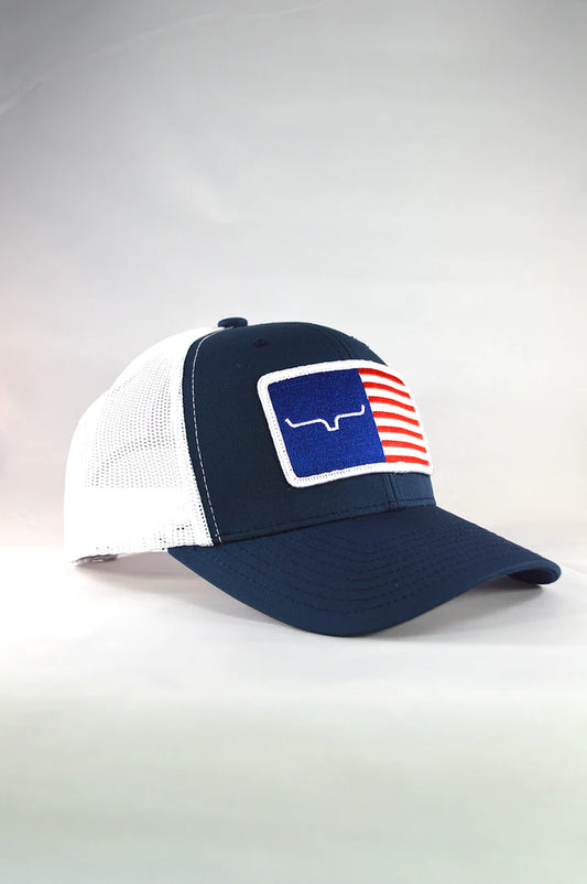 KIMES RANCH ACCESSORIES NAVY AMERICAN TRUCKER KIMES CAP