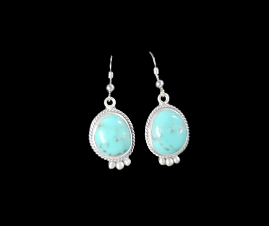 SUNWEST SILVER ACCESSORIES Default ANNIE GENUINE TURQUOISE & SILVER EARRINGS