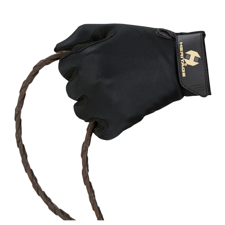 HERITAGE GLOVES ACCESSORIES BLACK PERFORMANCE RIDING GLOVE