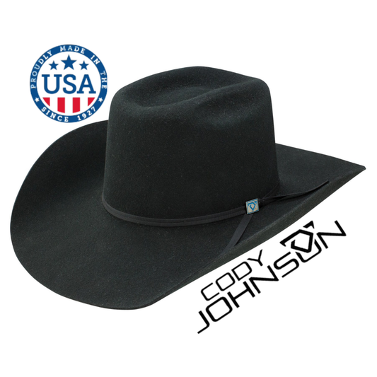 RESISTOL/HATCO HATS CJ 9TH ROUND BLACK FELT HAT