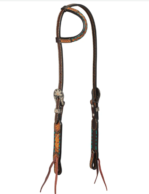 WEAVER LEATHER TACK Default FLORAL BUCKSTITCH SL/EAR HEADTSALL