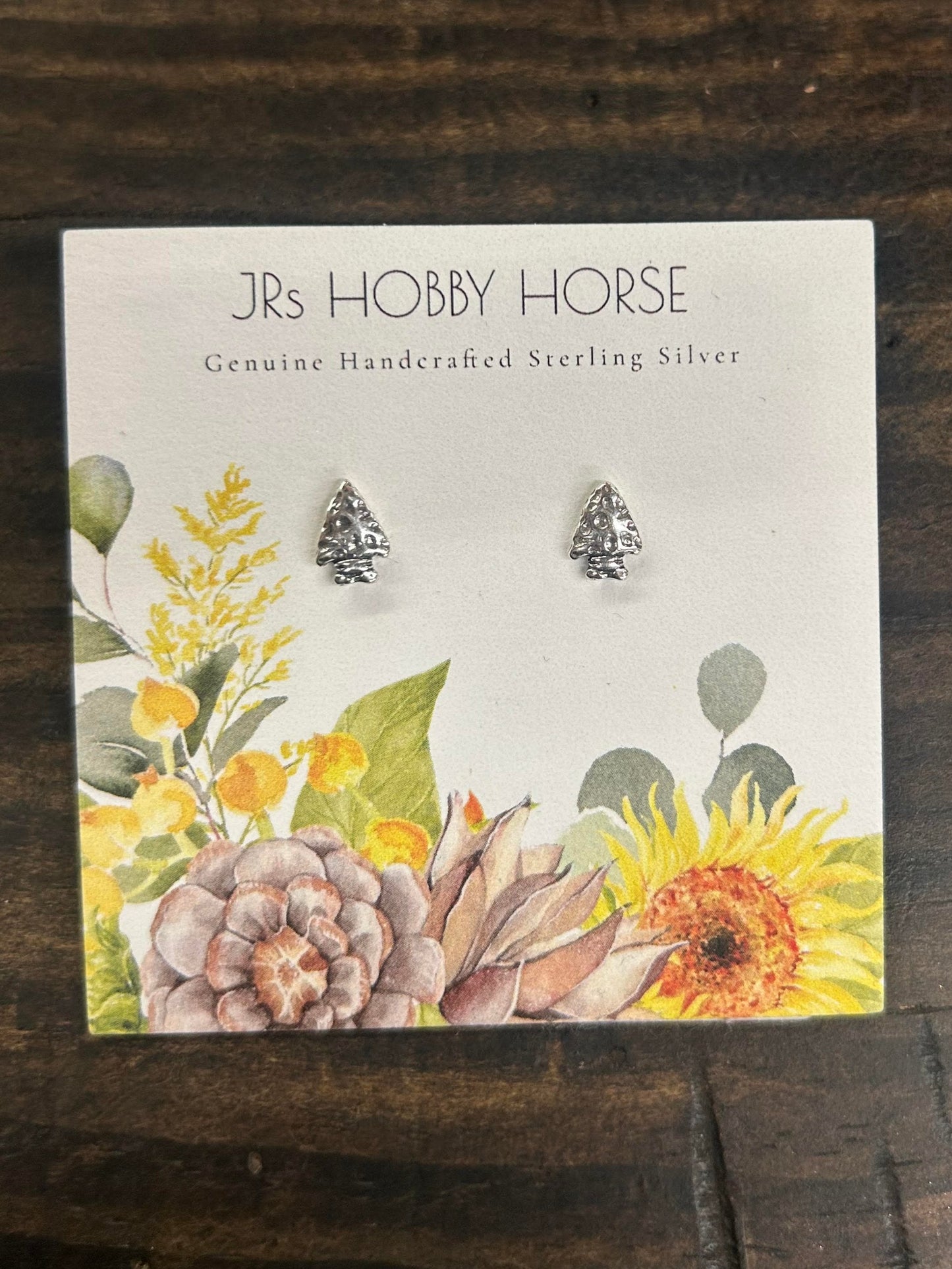 JR'S HOBBY HORSE ACCESSORIES Default GENUINE SILVER ARROWHEAD EARRINGS