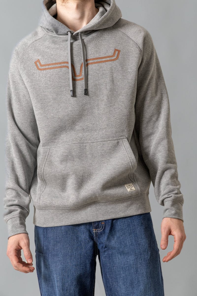 KIMES RANCH MENS CLOTHING HEATHER GREY OUTLIER KIMES RANCH HOODIE