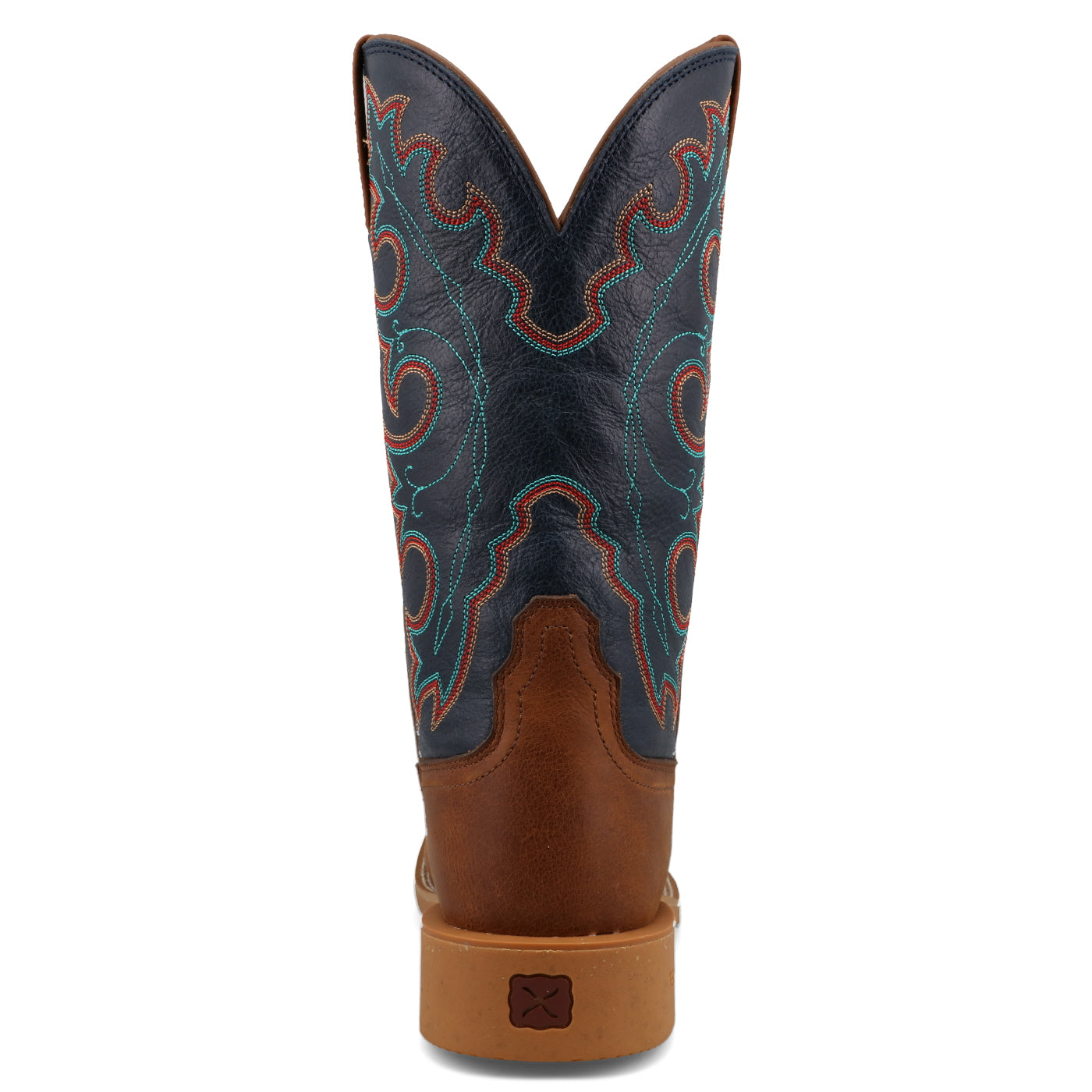 TWISTED X BOOTS BOOTS LADIES ROASTED PECAN & NAVY BLUE SQ TOE BOOT