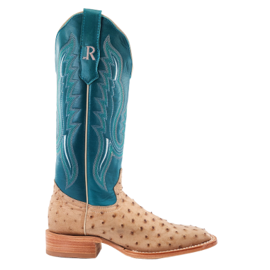 R WATSON BOOTS BOOTS LADIES SAND FULL QUILL OSTRICH R WATSON BOOTS