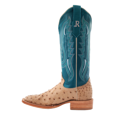 R WATSON BOOTS BOOTS LADIES SAND FULL QUILL OSTRICH R WATSON BOOTS