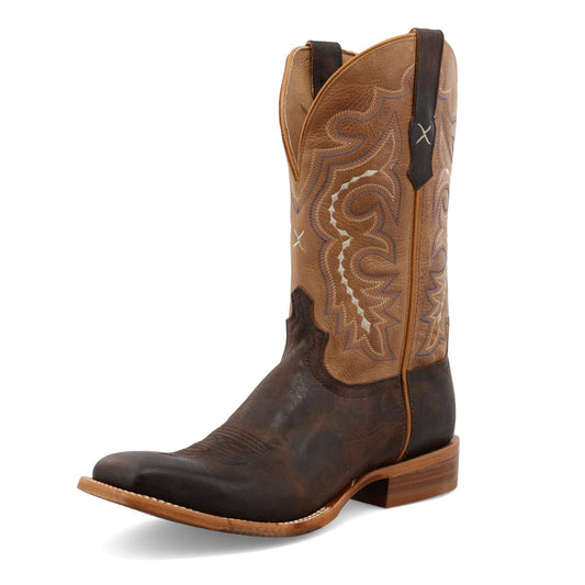 TWISTED X BOOTS BOOTS MENS CHOCOLATE and LIGHT TAN TX RANCHER BOOT