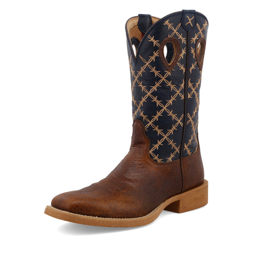 TWISTED X BOOTS BOOTS MENS NAVY & RUSTIC BROWN TECH X BOOT