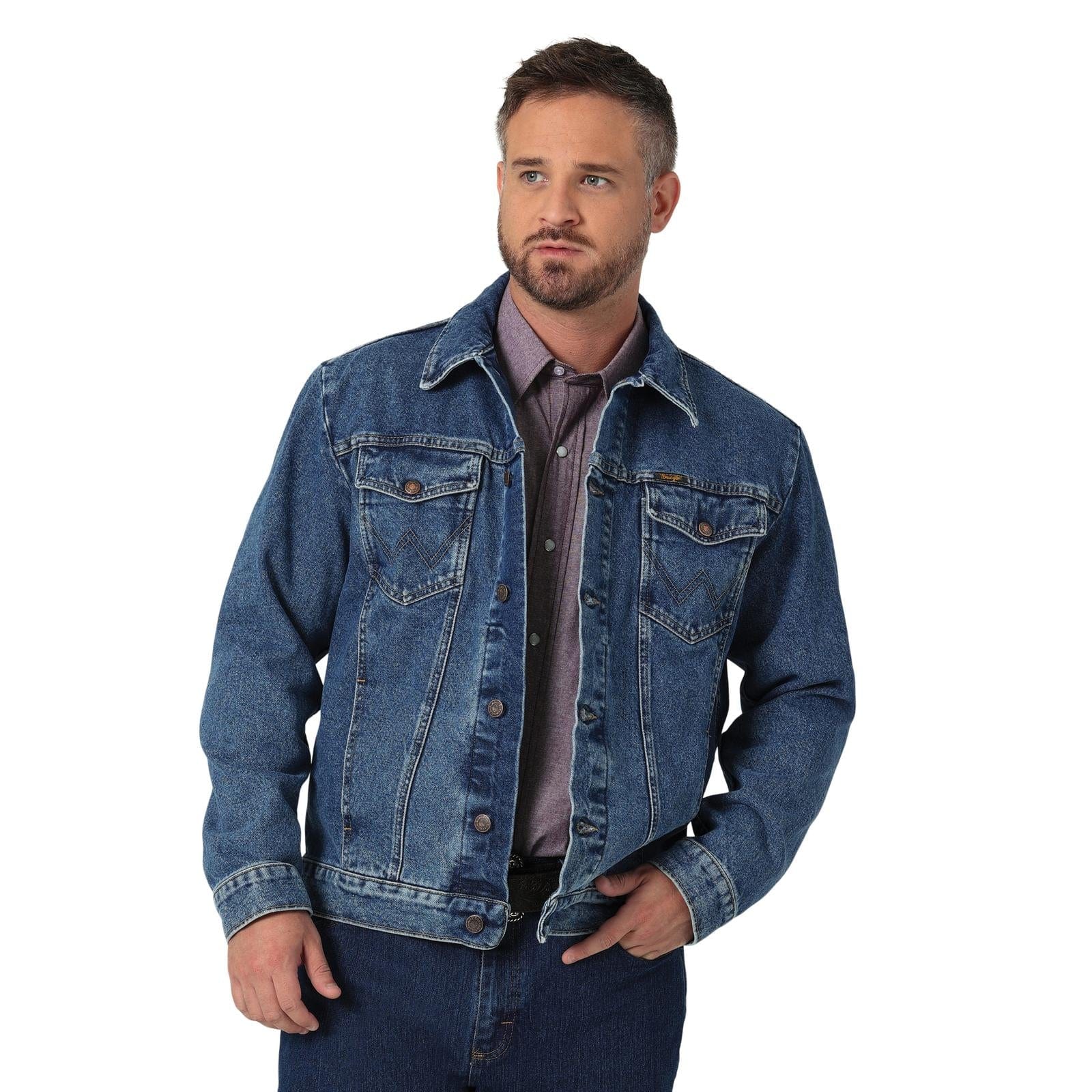 WRANGLER MENS CLOTHING MENS STONEWASH UN-LINED WRANGLER DENIM JACKET