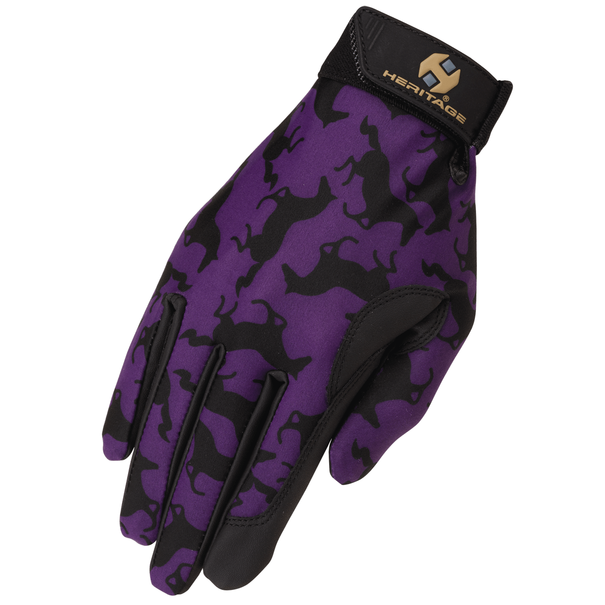 HERITAGE GLOVES ACCESSORIES PURPLE HORSE PERFORMANCE RIDING GLOVE