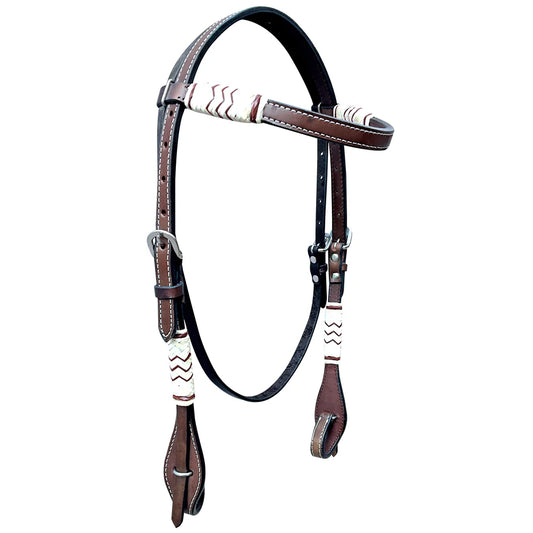 AMERICAN DARLING TACK Default RAWHIDE AND LEATHER BROWBAND HEADSTALL