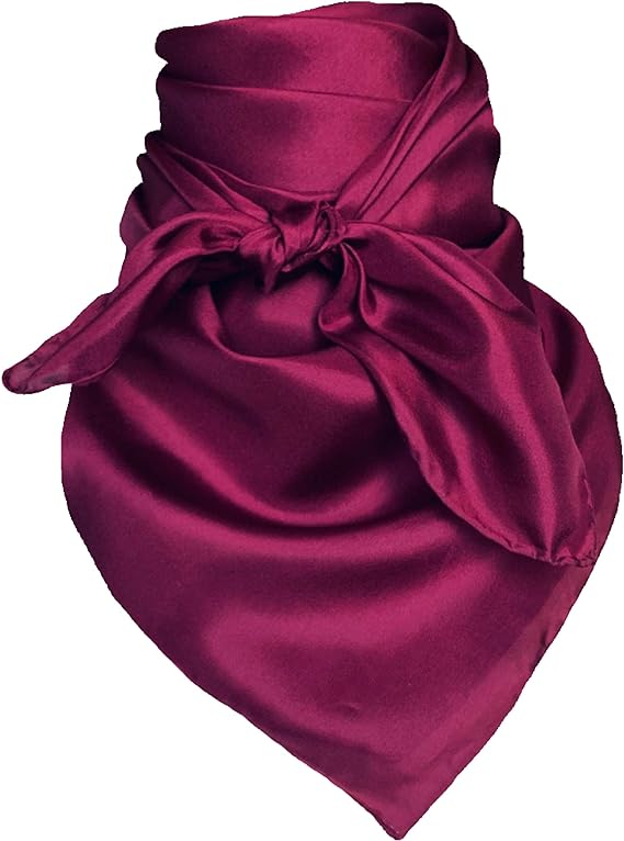 WYOMING TRADERS ACCESSORIES MAROON SILK WILD RAG - SOLID COLORS