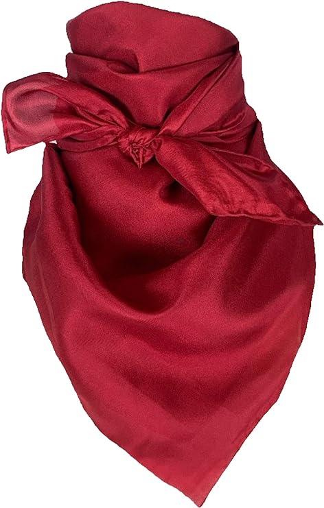 WYOMING TRADERS ACCESSORIES RED SILK WILD RAG - SOLID COLORS