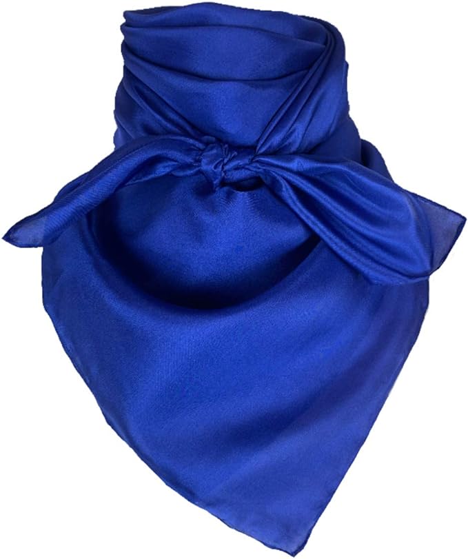 WYOMING TRADERS ACCESSORIES ROYALBLUE SILK WILD RAG - SOLID COLORS