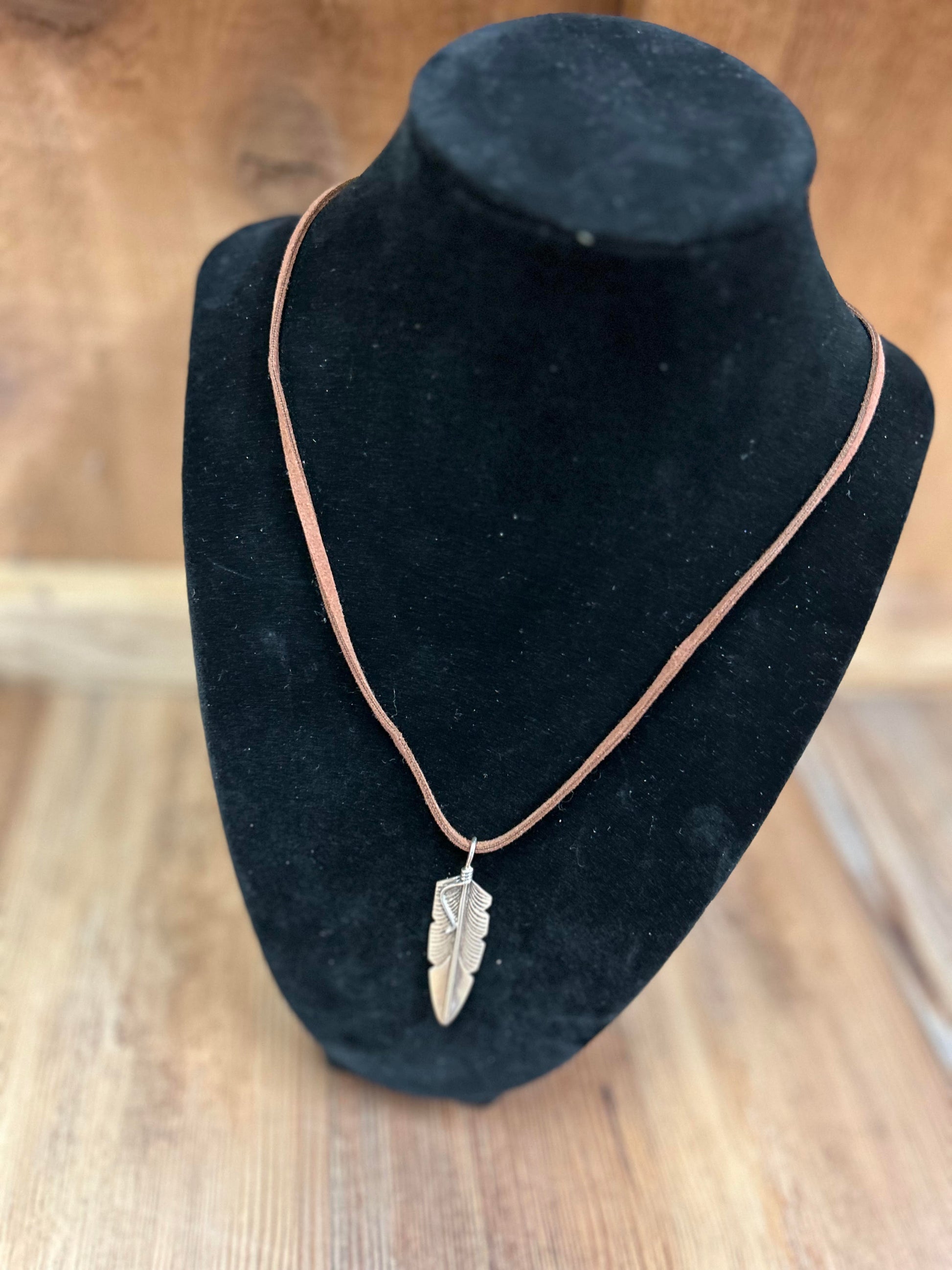 SUNWEST SILVER ACCESSORIES Default STERLING SILVER FEATHER PENDANT