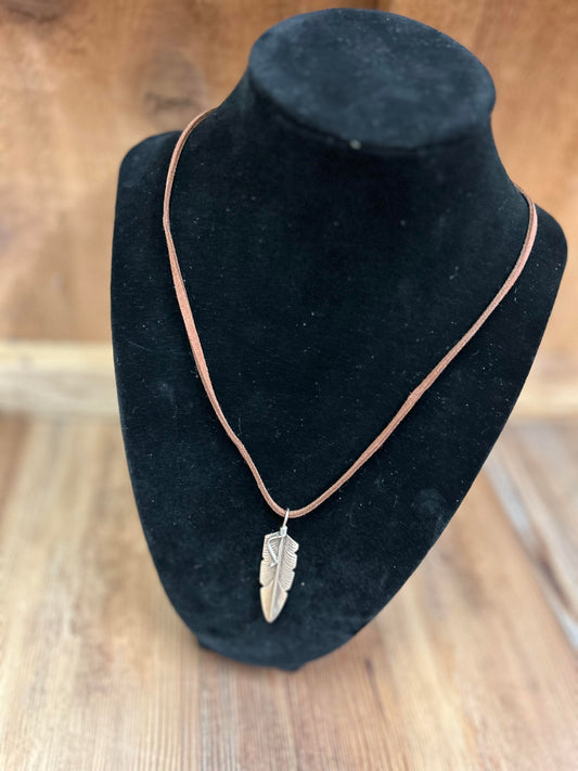 SUNWEST SILVER ACCESSORIES Default STERLING SILVER FEATHER PENDANT