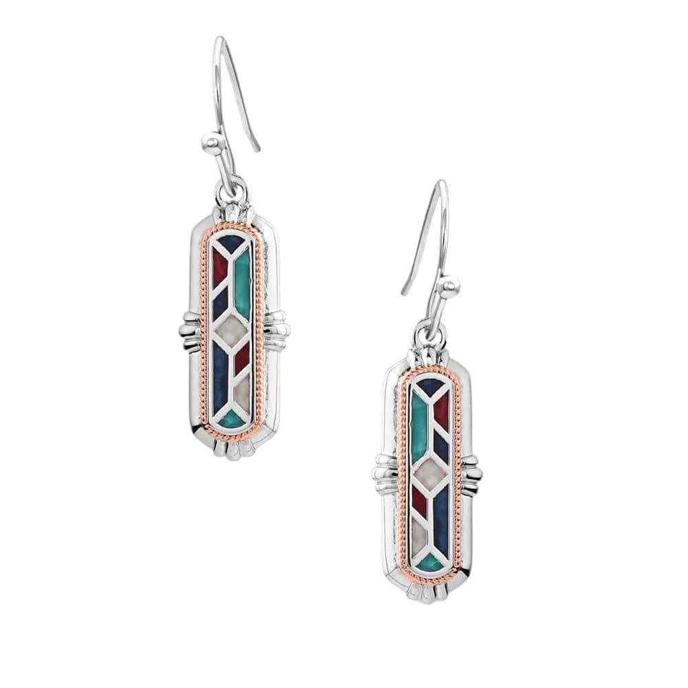 MONTANA SILVERSMITH ACCESSORIES Default Western Mosaic Bar Earrings