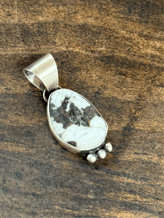 JR'S HOBBY HORSE ACCESSORIES Default WHITE BUFFALO STONE PENDANT