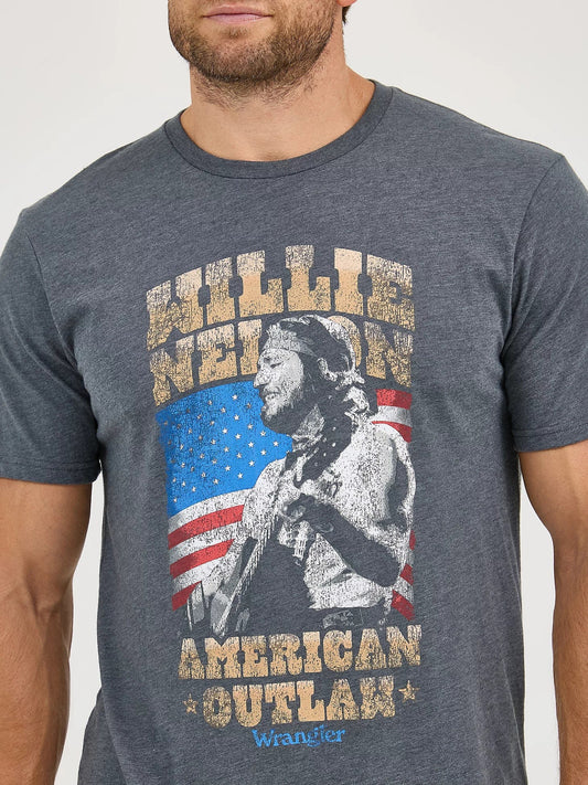 WRANGLER MENS CLOTHING WILLIE NELSON WRANGLER GRAPHIC TEE