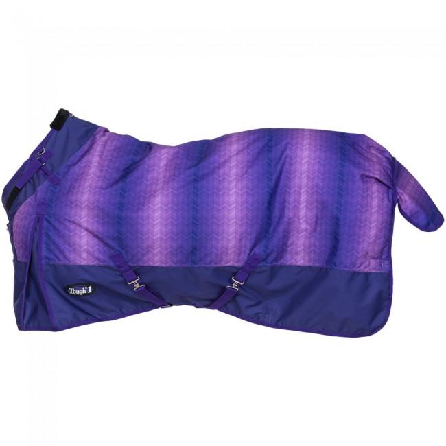 JT INTERNATIONAL TACK 60 / PURPLE_CHEVRON 1200D WATERPROOF TURNOUT BLANKET w/ SNUGGIT NECK