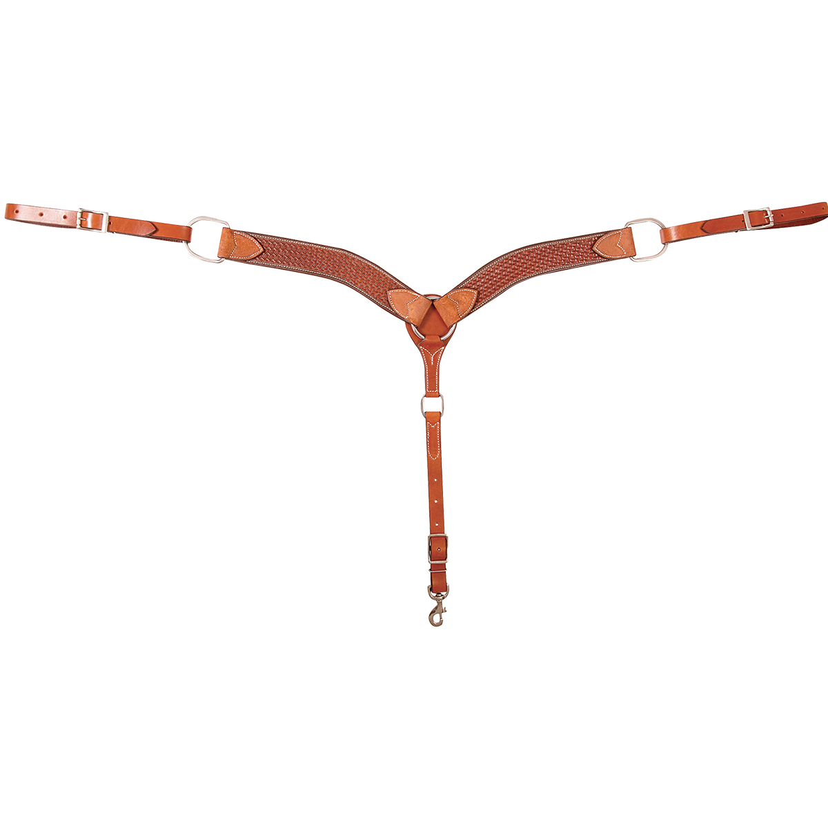 CLASSIC EQUINE TACK TACK 2" CHESTNUT BASKET BREASTCOLLAR