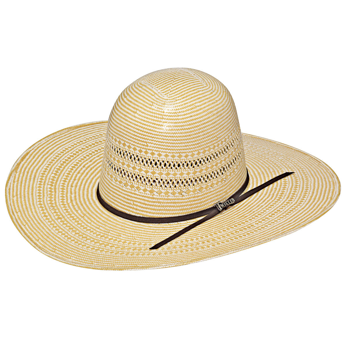 M&F WESTERN PRODUCTS HATS 4.5" OPEN CROWN 20X DOUBLE VENT STRAW HAT