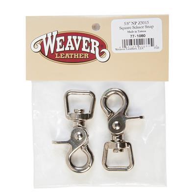 WEAVER LEATHER TACK 5/8" SQUARE EYE SCISSOR SNAP (2 PACK)