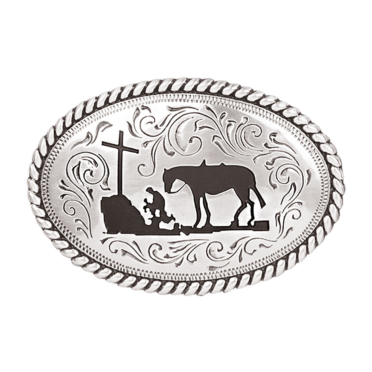 YOUTH PRAYING COWBOY BELT BUCKLE