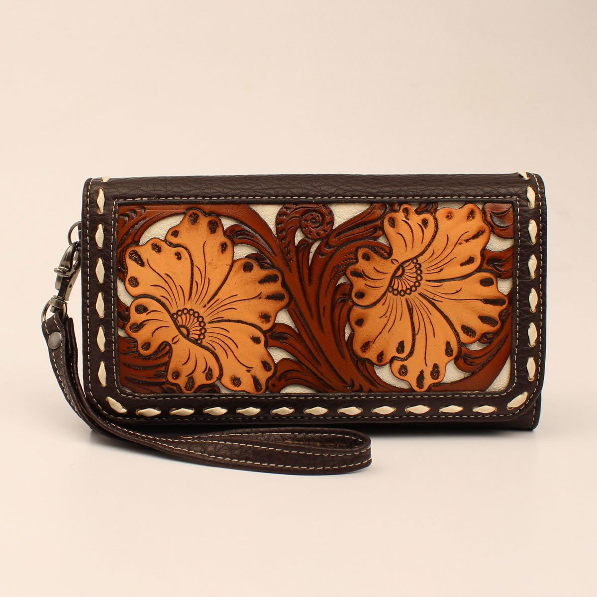 M&F WESTERN PRODUCTS ACCESSORIES AALIYAH BROWN CLUTCH WALLET