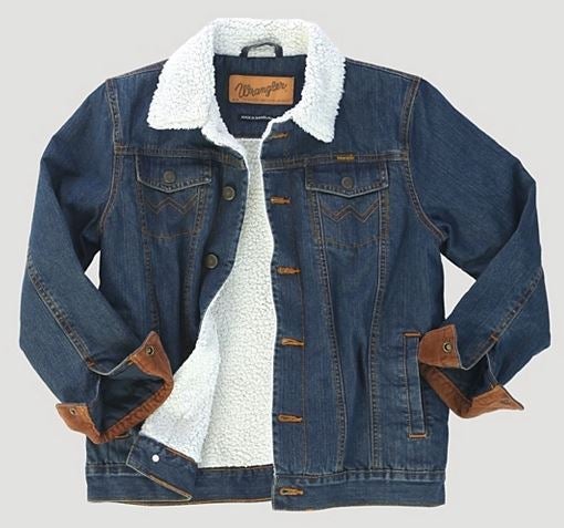 WRANGLER BOYS CLOTHING BOYS DENIM/SHERPA LINED WRANGLER JACKET