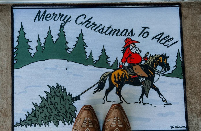 THE WHOLE HERD ACCESSORIES CHRISTMAS_TREE CHRISTMAS DOORMAT