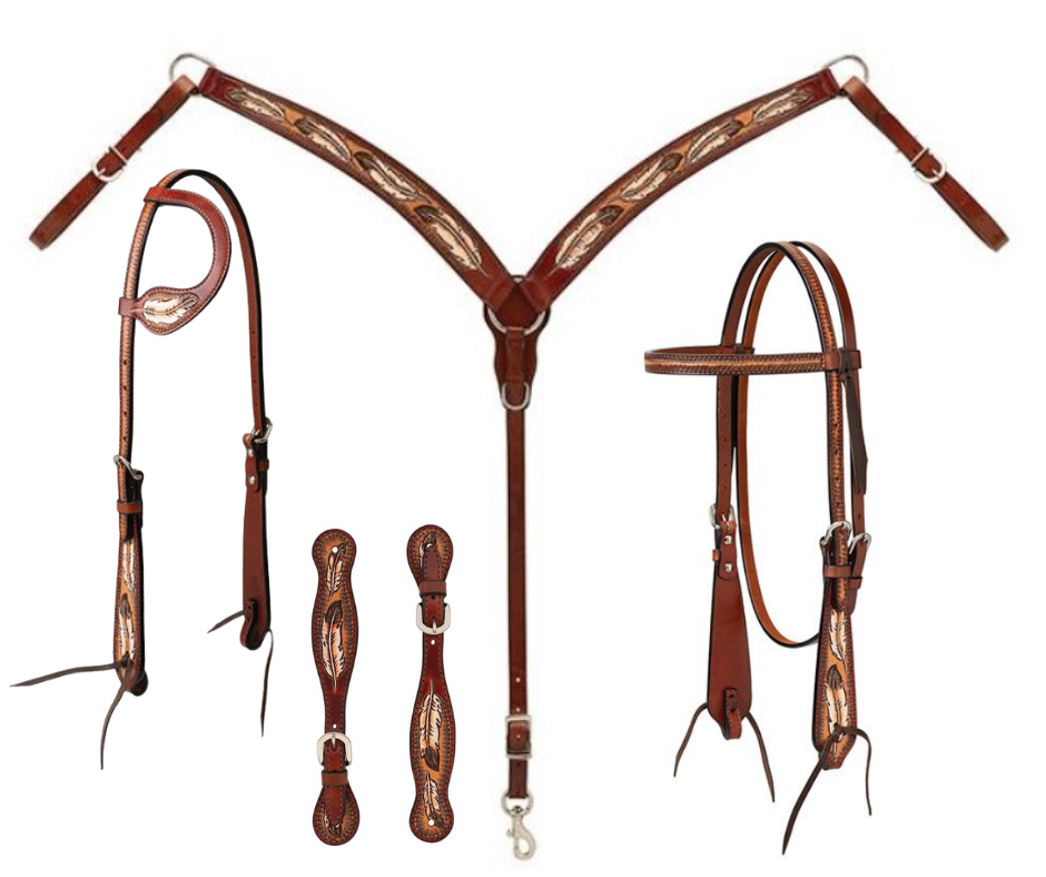 WEAVER LEATHER TACK COCO FEATHER LADIES/YOUTH SPUR STRAPS