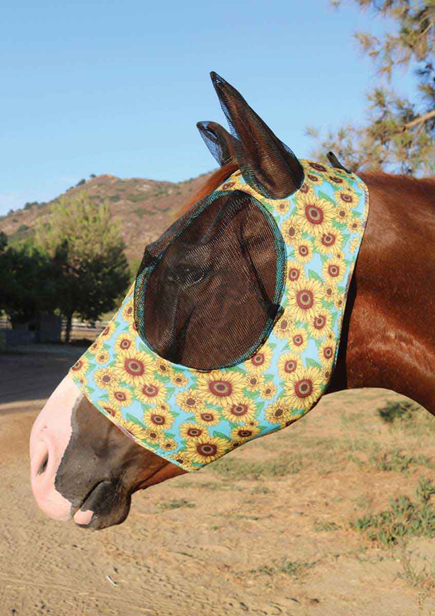 PROFESSIONALS CHOICE TACK SUNFLOWER / SMALL/COB COMFORT LYCRA FLY MASK - SMALL/COB