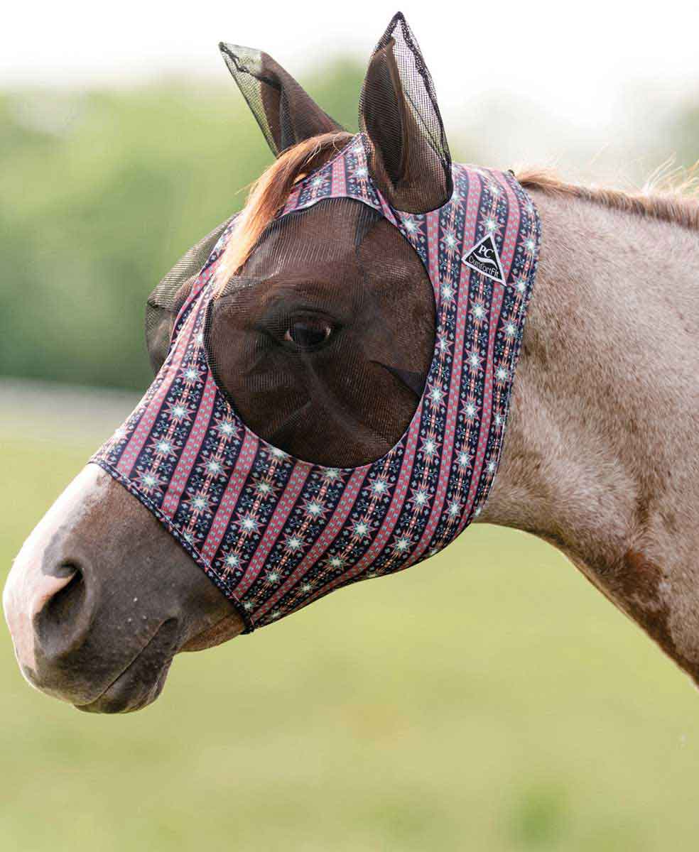 PROFESSIONALS CHOICE TACK STARBURST / WARMBLOOD COMFORT LYCRA FLY MASK - WARMBLOOD