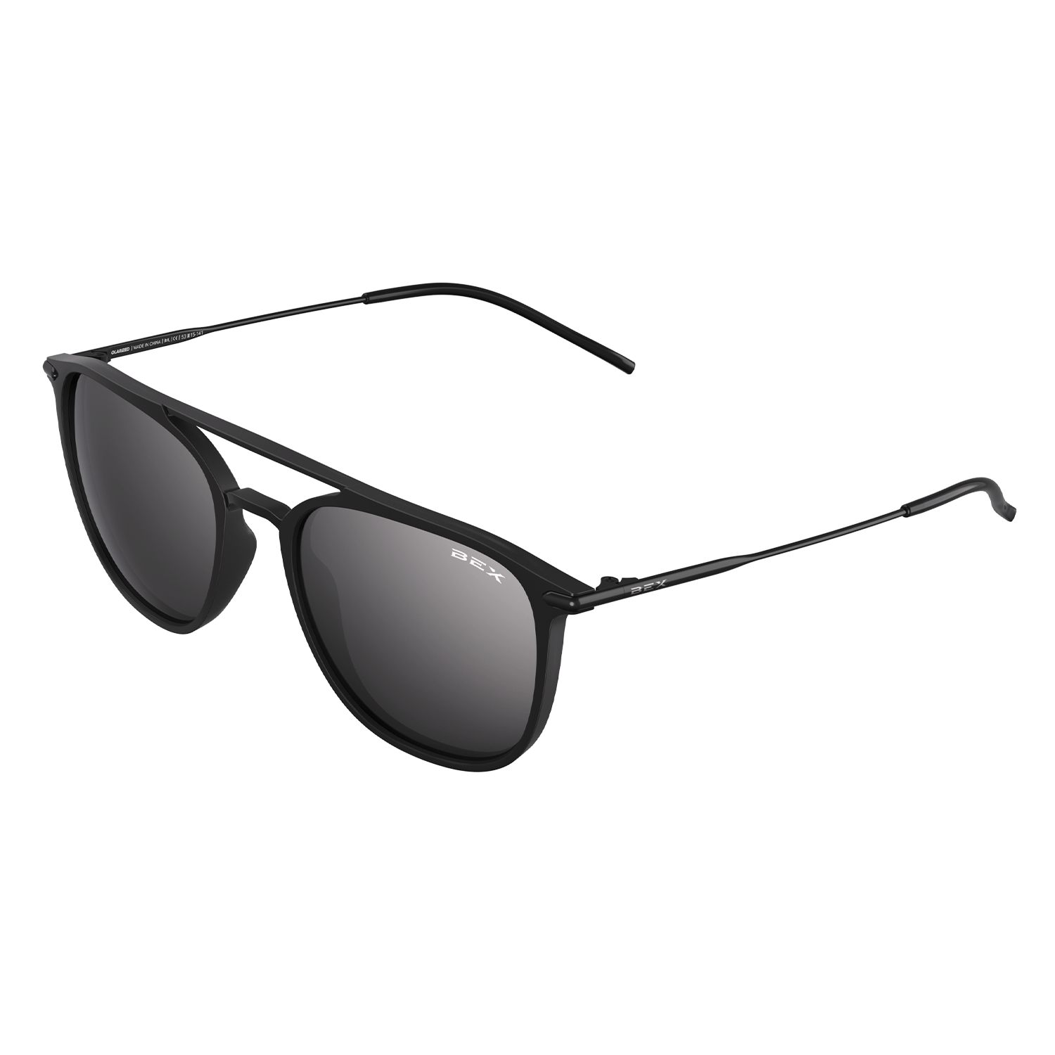 BEX SUNGLASSES ACCESSORIES DILLINGER BLACK/GRAY BEX SUNGLASSES