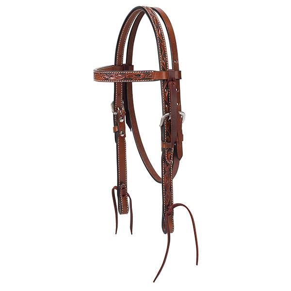 WEAVER LEATHER TACK FLORAL TOOLED PONY HEADSTALL