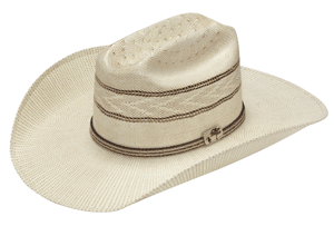 M&F WESTERN PRODUCTS HATS IVORY/TAN ALAMO BANGORA STRAW HAT