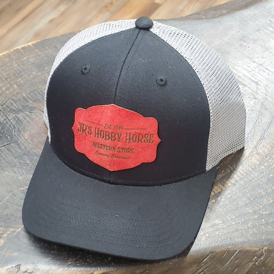 JR'S HOBBY HORSE ACCESSORIES JR's BLACK/GREY RED PATCH CAP