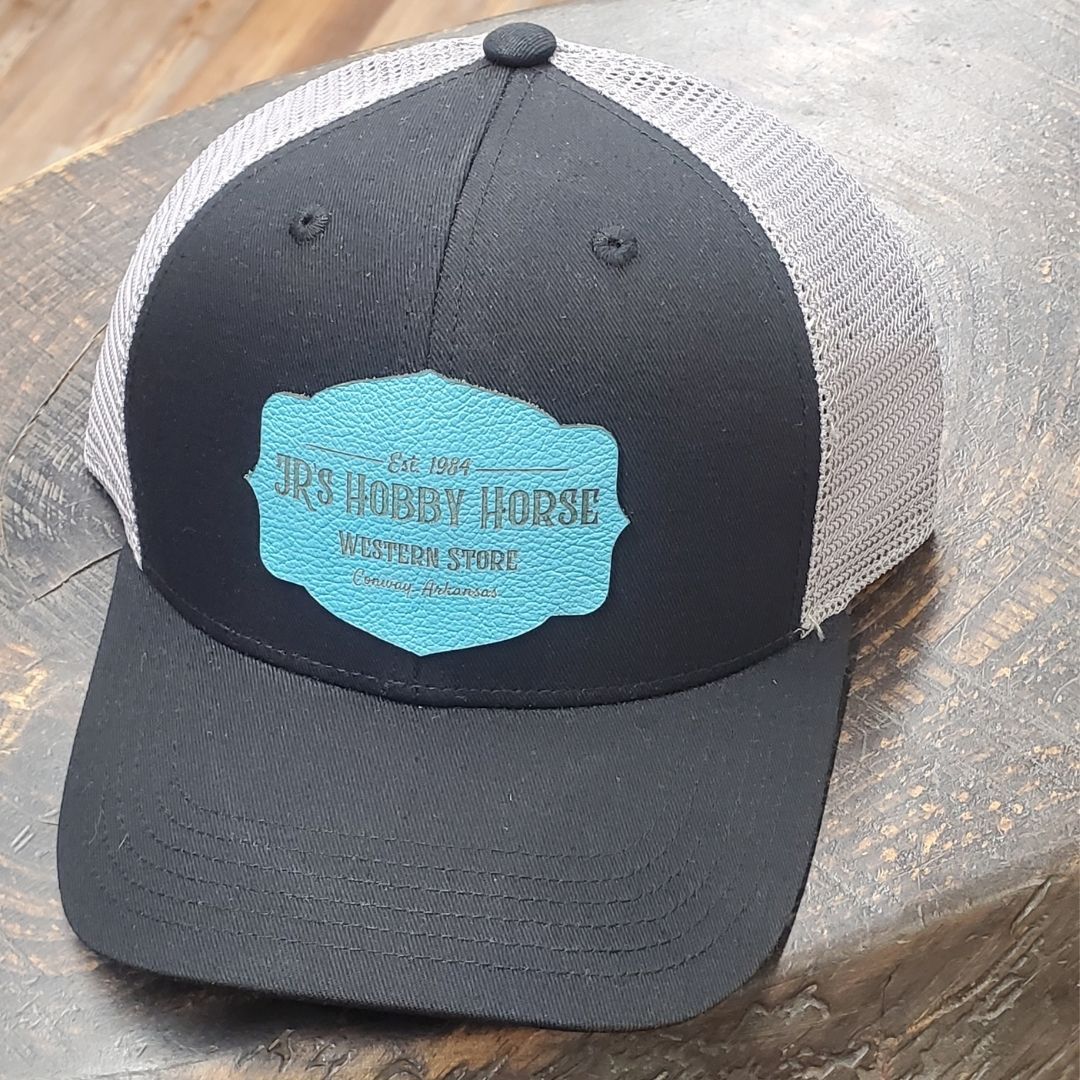 JR'S HOBBY HORSE ACCESSORIES JR's BLACK/GREY TURQUOISE PATCH CAP