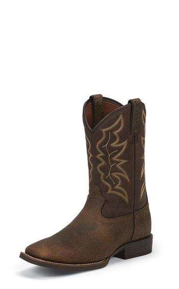 JUSTIN BRANDS BOOTS 7 / D JUSTIN STAMPEDE SQ TOE BOOT