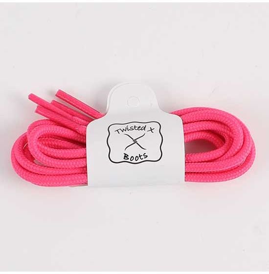 TWISTED X BOOTS ACCESSORIES PINK LADIES/YOUTH SHOE LACES